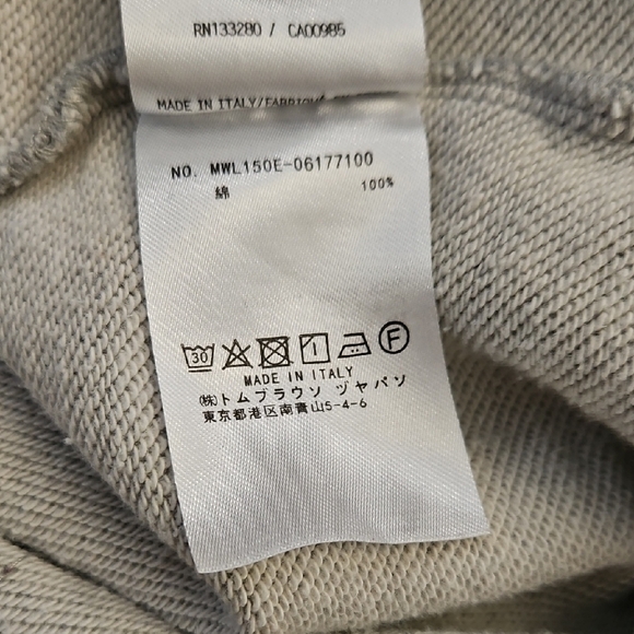 Thom Browne Center Back Sweatshirt Light Grey Men's Sweater size 2 - Picture 11 of 11